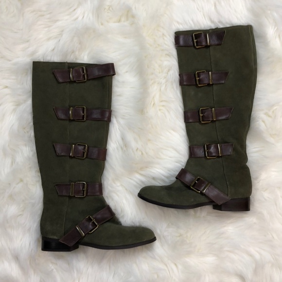 Dolce Vita Shoes - Dolce Vita Tall Strapped Suede Riding Boots